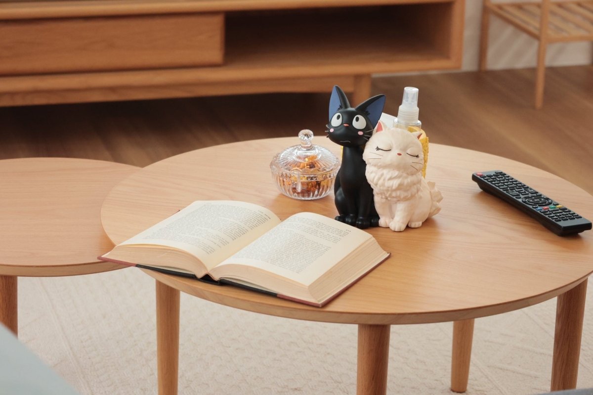 Official Ghibli Jiji and Lily Planter Cover/Diorama • Kikis Delivery Service Pot/Vase/Holder/Home Interior Decor - Kamaji Market