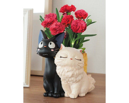 Official Ghibli Jiji and Lily Planter Cover/Diorama • Kikis Delivery Service Pot/Vase/Holder/Home Interior Decor - Kamaji Market