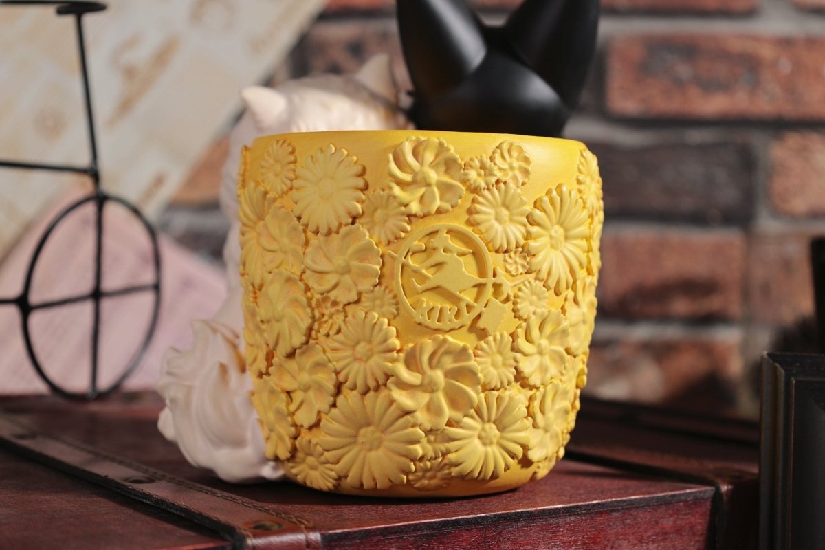 Official Ghibli Jiji and Lily Planter Cover/Diorama • Kikis Delivery Service Pot/Vase/Holder/Home Interior Decor - Kamaji Market