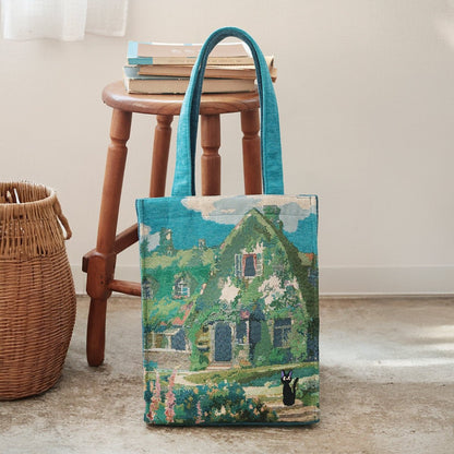Official Ghibli Jiji and Okino's House Gobelin Tote Bag • Kiki's Delivery Service Shopping Shoulder Bag - Kamaji Market