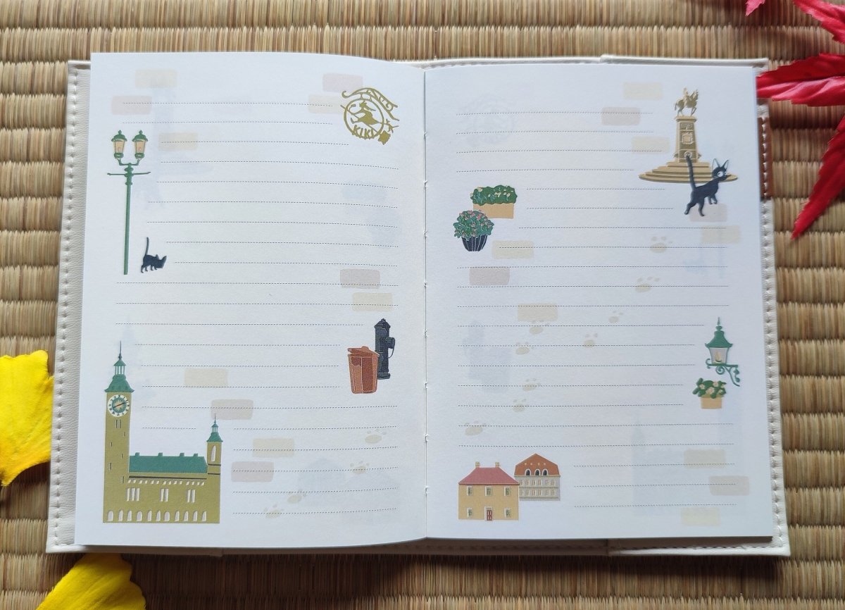 Official Ghibli Jiji Book Cover + Notepad • Kiki's Delivery Service Gigi Notebook/Sketchpad/Writing pad/Planner • Japanese Anime Stationery - Kamaji Market