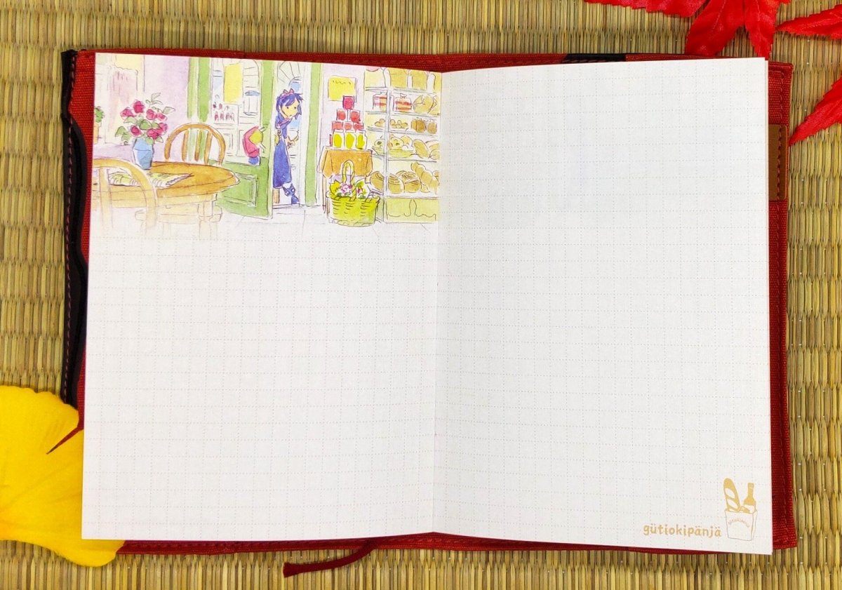 Official Ghibli Jiji Book Cover + Notepad • Kikis Delivery Service Gigi Notebook/Sketchpad/Writing pad/Planner • Kawaii Japanese Stationery - Kamaji Market