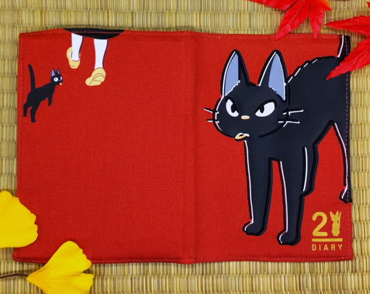 Official Ghibli Jiji Book Cover + Notepad • Kikis Delivery Service Gigi Notebook/Sketchpad/Writing pad/Planner • Kawaii Japanese Stationery - Kamaji Market
