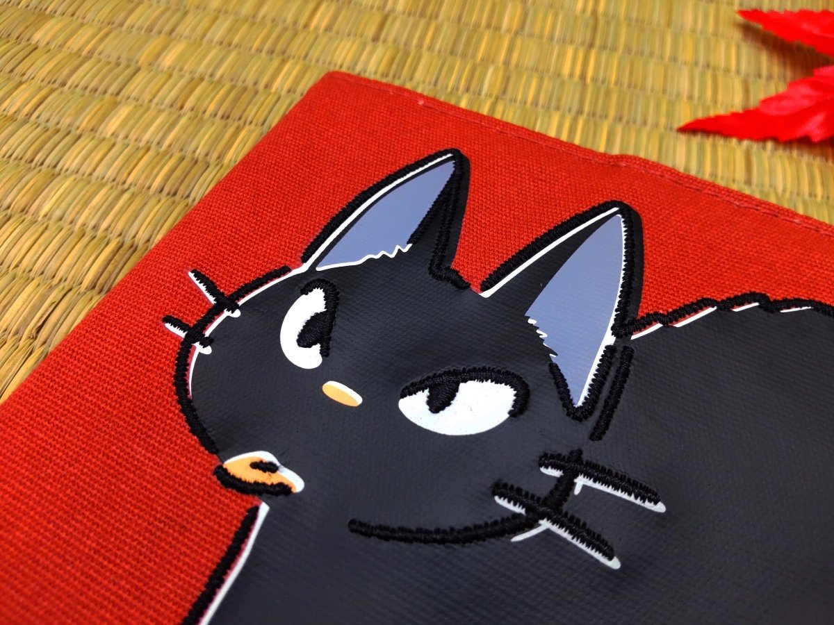 Official Ghibli Jiji Book Cover + Notepad • Kikis Delivery Service Gigi Notebook/Sketchpad/Writing pad/Planner • Kawaii Japanese Stationery - Kamaji Market