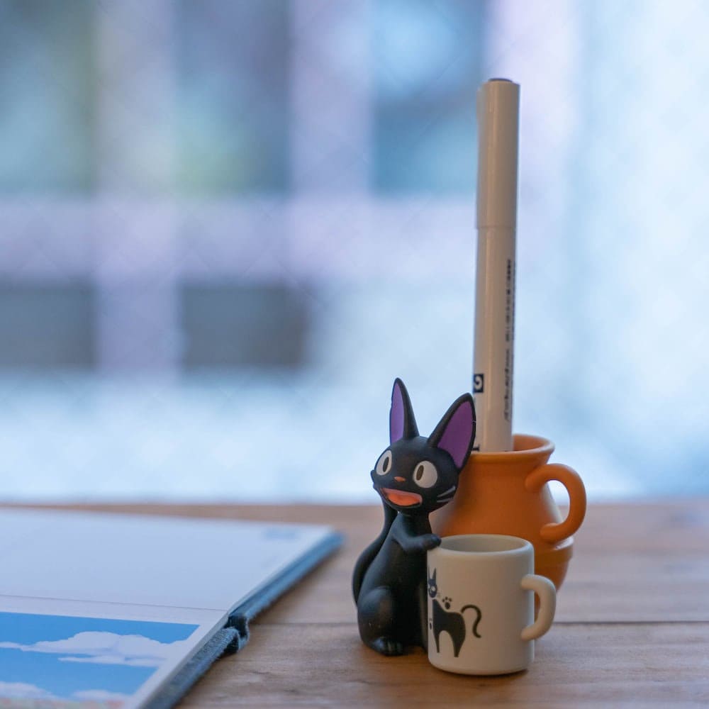 Official Ghibli Jiji Figure/Accessory Holder • Kikis Delivery Service Figurine/Statue/Replica/Stand/Interior Decor •Anime - Kamaji Market