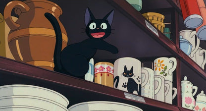 Official Ghibli Jiji Figure/Accessory Holder • Kikis Delivery Service Figurine/Statue/Replica/Stand/Interior Decor •Anime - Kamaji Market