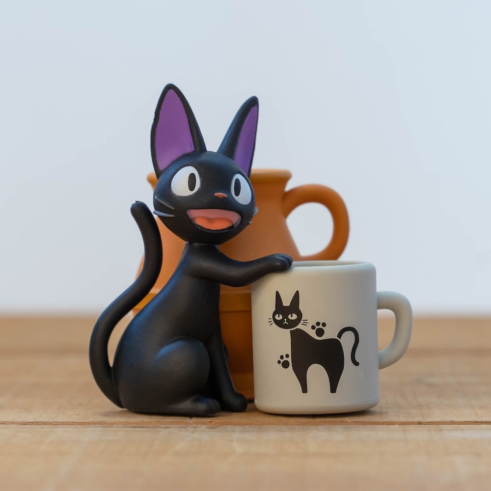 Official Ghibli Jiji Figure/Accessory Holder • Kikis Delivery Service Figurine/Statue/Replica/Stand/Interior Decor •Anime - Kamaji Market