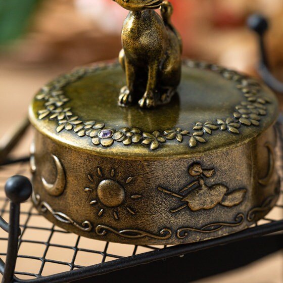 Official Ghibli Jiji Jewelry Box/Figure • Kikis Delivery Service Figurine/Statue/Replica/Interior Home Decor - Kamaji Market