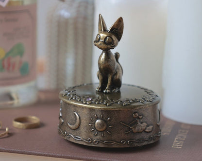 Official Ghibli Jiji Jewelry Box/Figure • Kikis Delivery Service Figurine/Statue/Replica/Interior Home Decor - Kamaji Market