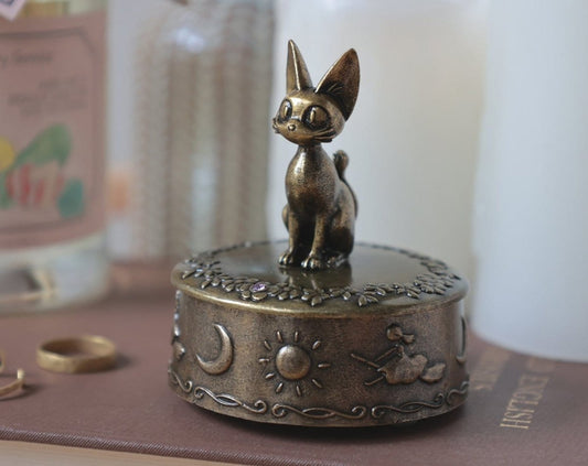 Official Ghibli Jiji Jewelry Box/Figure • Kikis Delivery Service Figurine/Statue/Replica/Interior Home Decor - Kamaji Market
