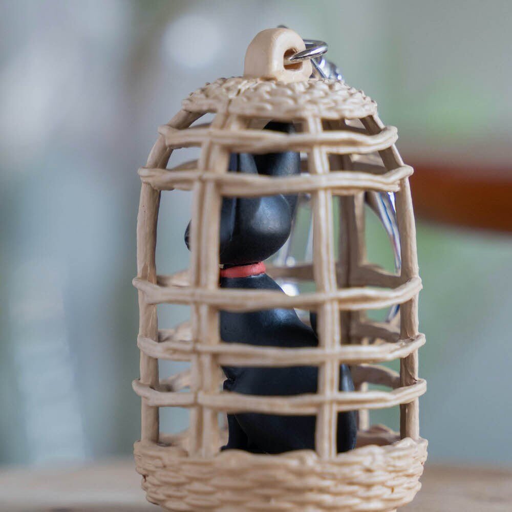 Official Ghibli Jiji Keychain/Charm • Kikis Delivery Service Bag Decor/Pendant/Strap - Kamaji Market
