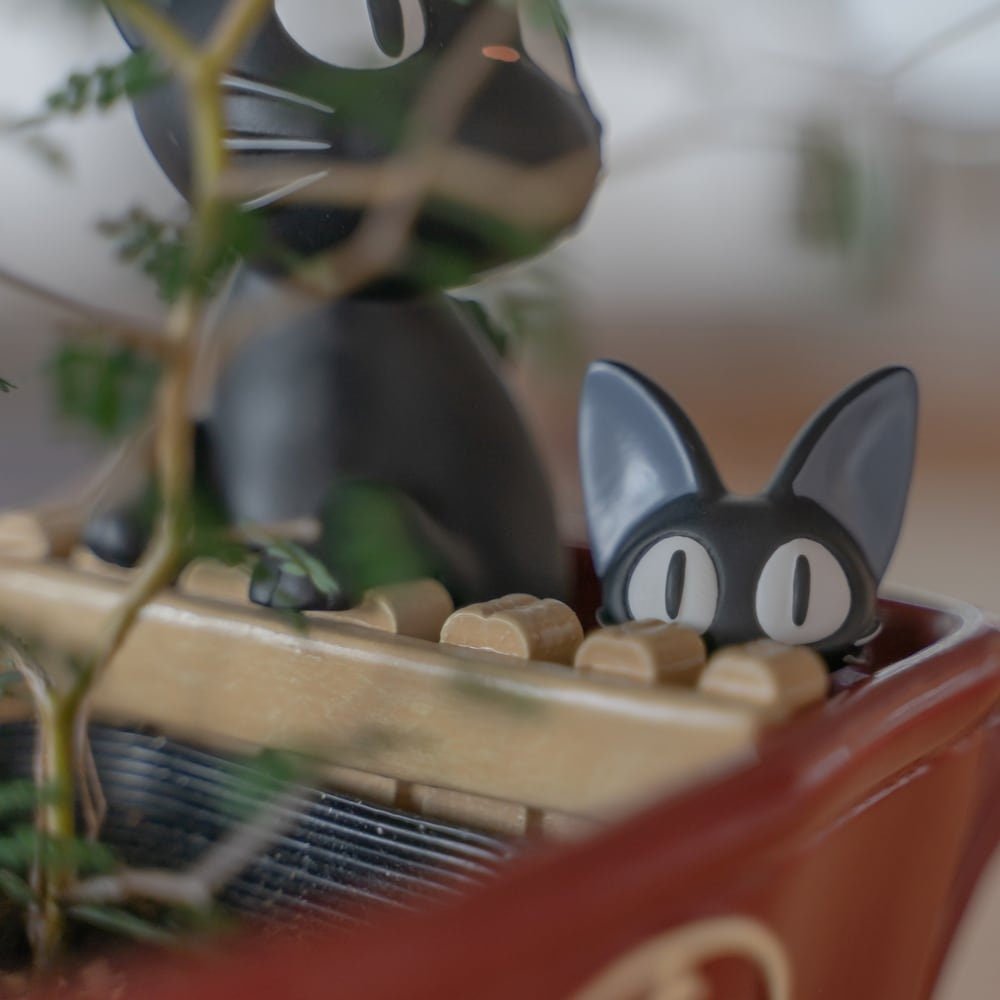 Official Ghibli Jiji Planter Cover/Holder • Kikis Delivery Service Pot/Vase/Figure/Replica/Home Decor/Interior Diorama - Kamaji Market