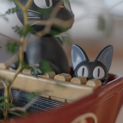 Official Ghibli Jiji Planter Cover/Holder • Kikis Delivery Service Pot/Vase/Figure/Replica/Home Decor/Interior Diorama - Kamaji Market