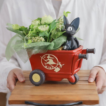 Official Ghibli Jiji Planter Cover/Holder • Kikis Delivery Service Pot/Vase/Figure/Replica/Home Decor/Interior Diorama - Kamaji Market