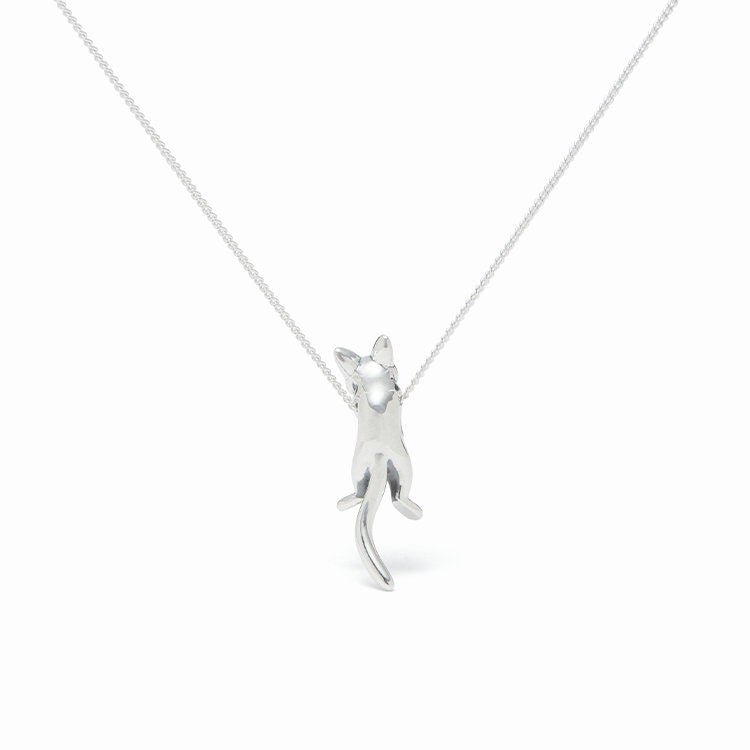 Official Ghibli Jiji Silver Necklace • Kikis Delivery Service Pendant with Chain • Japanese Anime Jewelry - Kamaji Market