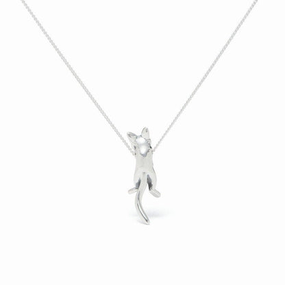 Official Ghibli Jiji Silver Necklace • Kikis Delivery Service Pendant with Chain • Japanese Anime Jewelry - Kamaji Market