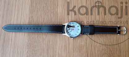 Official Ghibli Jiji Wrist Watch • Kikis Delivery Service Watch/Clock • Japanese Anime Watches - Kamaji Market
