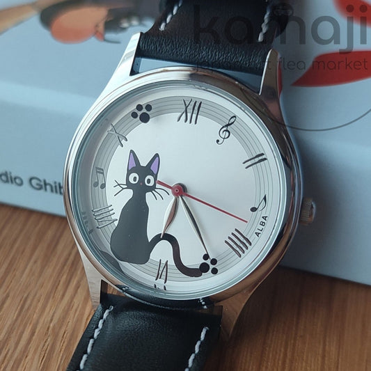Official Ghibli Jiji Wrist Watch • Kikis Delivery Service Watch/Clock • Japanese Anime Watches - Kamaji Market