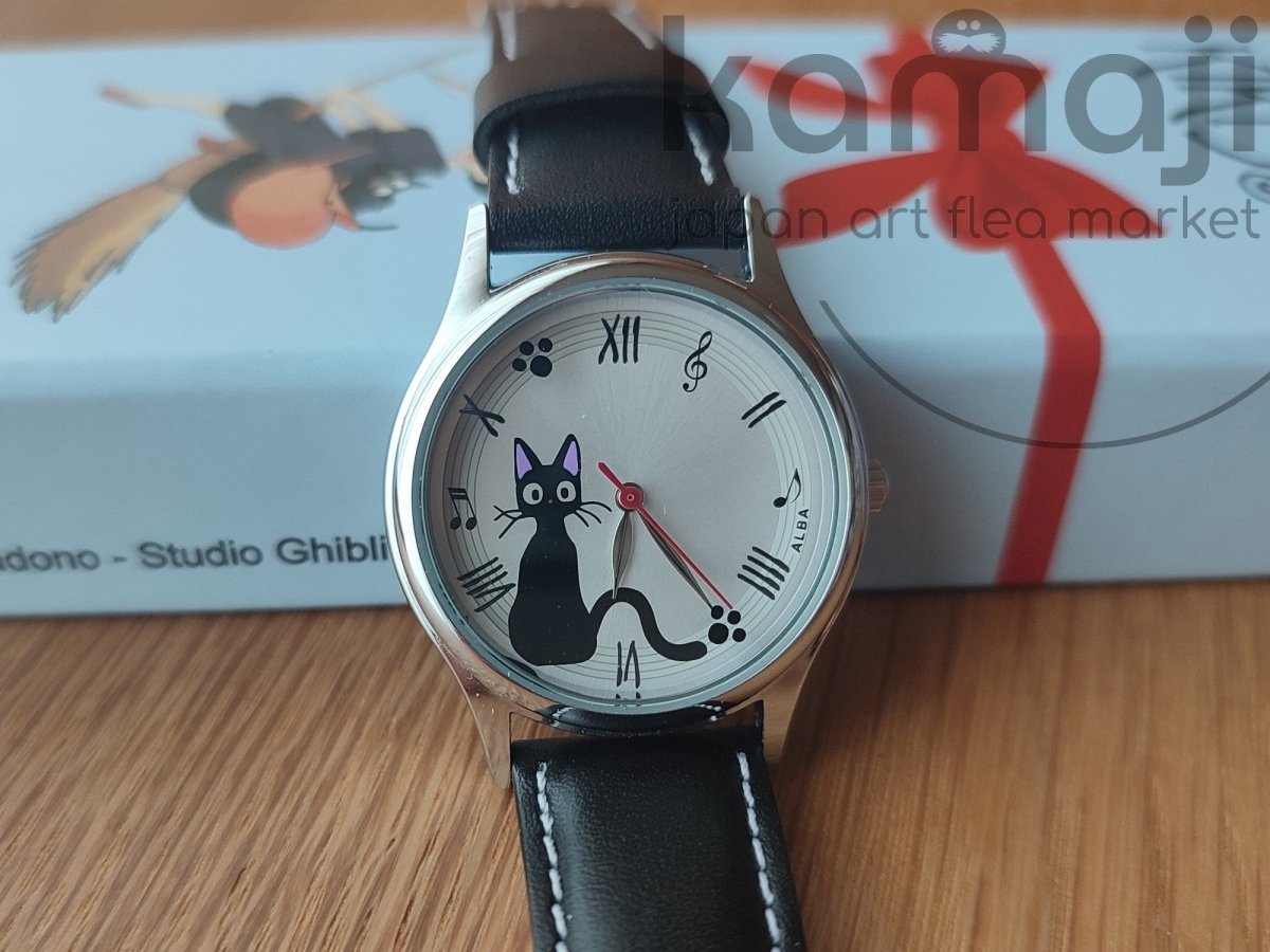 Official Ghibli Jiji Wrist Watch • Kikis Delivery Service Watch/Clock • Japanese Anime Watches - Kamaji Market