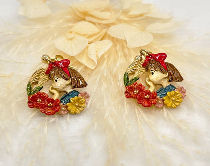 Official Ghibli Kiki Earrings • Kikis Delivery Service Handmade Earrings • Anime Japanese Jewelry - Kamaji Market
