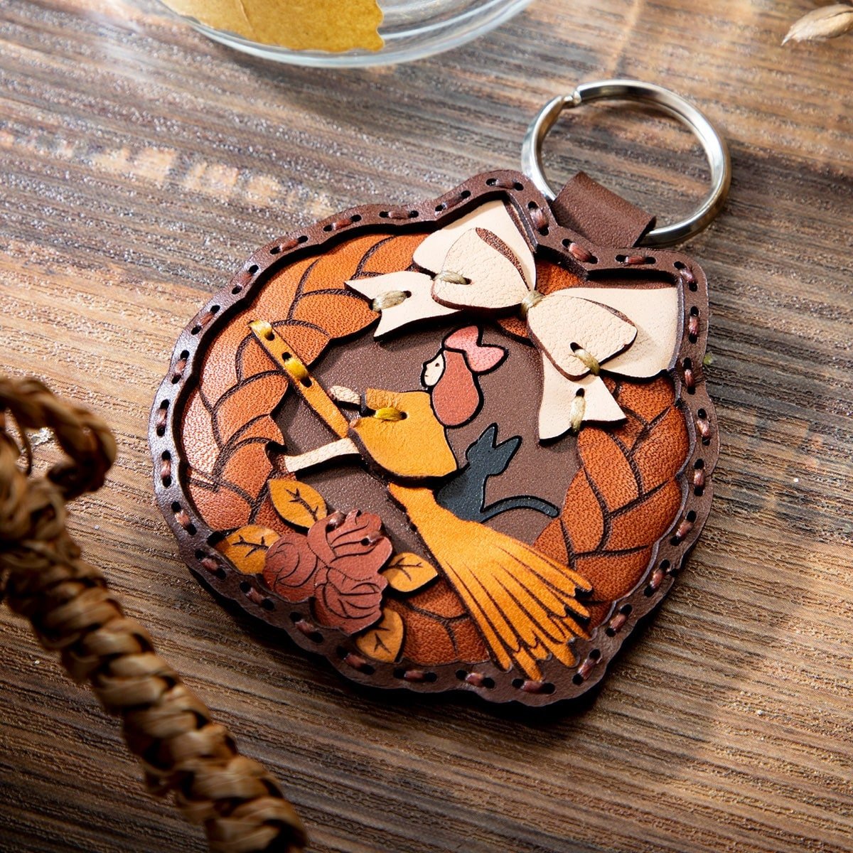 Official Ghibli Kiki Keychain/Charm • Kikis Delivery Service Handmade Leather Bag Decor/Charm/Pendant/Strap - Kamaji Market
