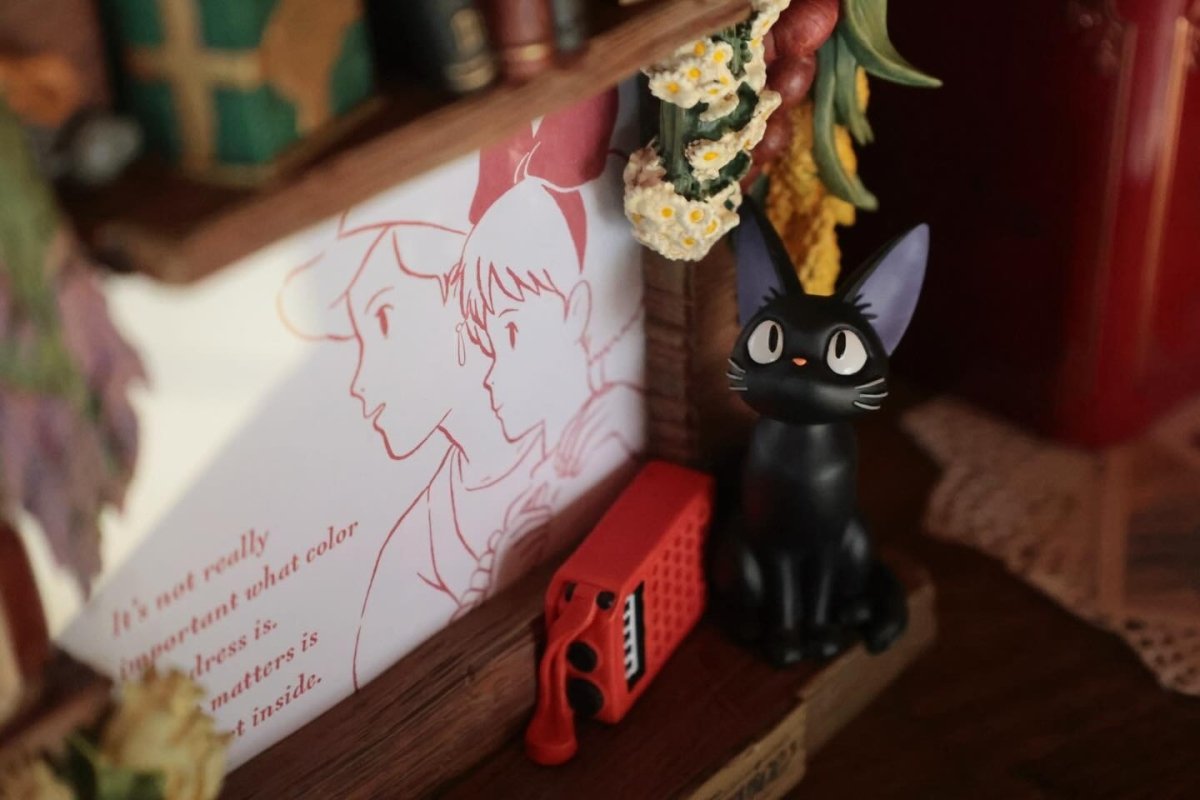 Official Ghibli Kiki Photo Frame 2026 • Kiki's Delivery Service Desk Decor/Interior Diorama with Jiji - Kamaji Market