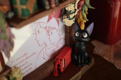 Official Ghibli Kiki Photo Frame 2026 • Kiki's Delivery Service Desk Decor/Interior Diorama with Jiji - Kamaji Market