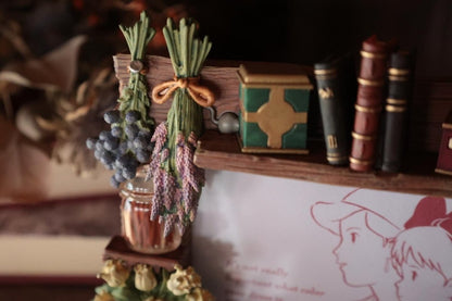 Official Ghibli Kiki Photo Frame 2026 • Kiki's Delivery Service Desk Decor/Interior Diorama with Jiji - Kamaji Market