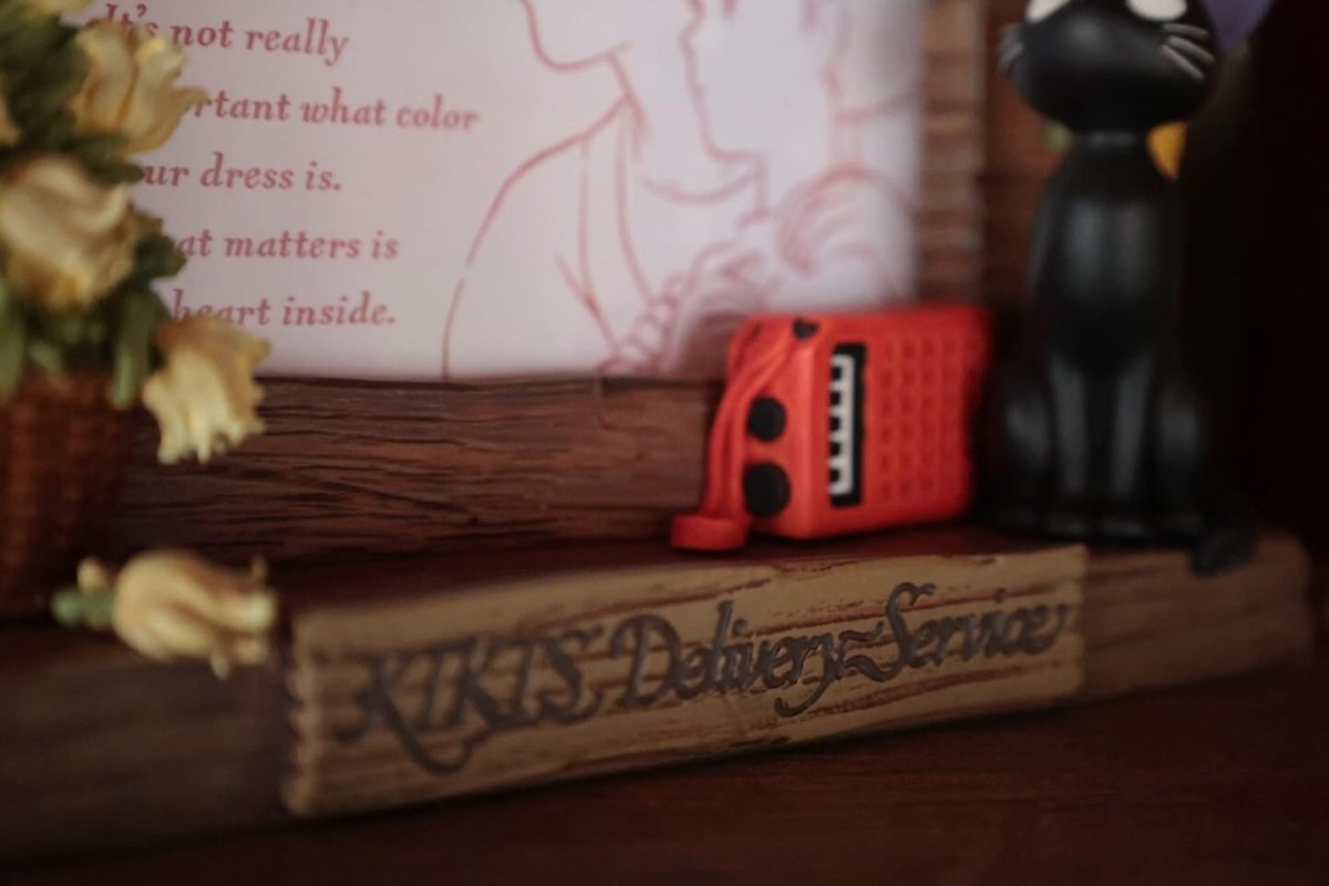 Official Ghibli Kiki Photo Frame 2026 • Kiki's Delivery Service Desk Decor/Interior Diorama with Jiji - Kamaji Market