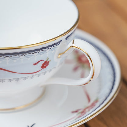Official Ghibli Kikis Delivery Service Blue Tea Cup Set • Japanese Noritake Porcelain with Jiji - Kamaji Market