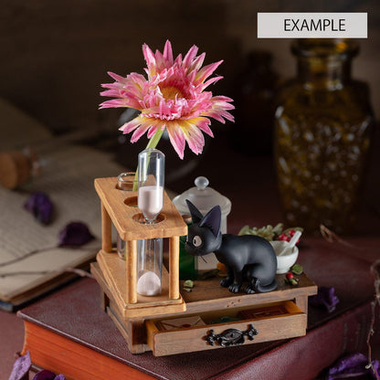 Official Ghibli Kikis Delivery Service Diorama/Clock • Jiji Cat Hourglass Sand Clock Interior Home Decor - Kamaji Market