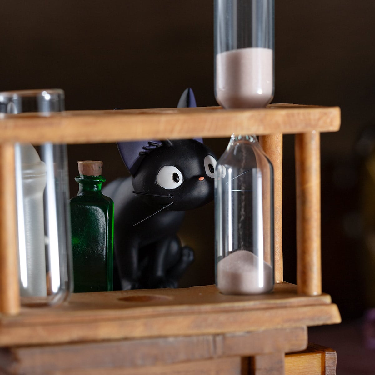 Official Ghibli Kikis Delivery Service Diorama/Clock • Jiji Cat Hourglass Sand Clock Interior Home Decor - Kamaji Market
