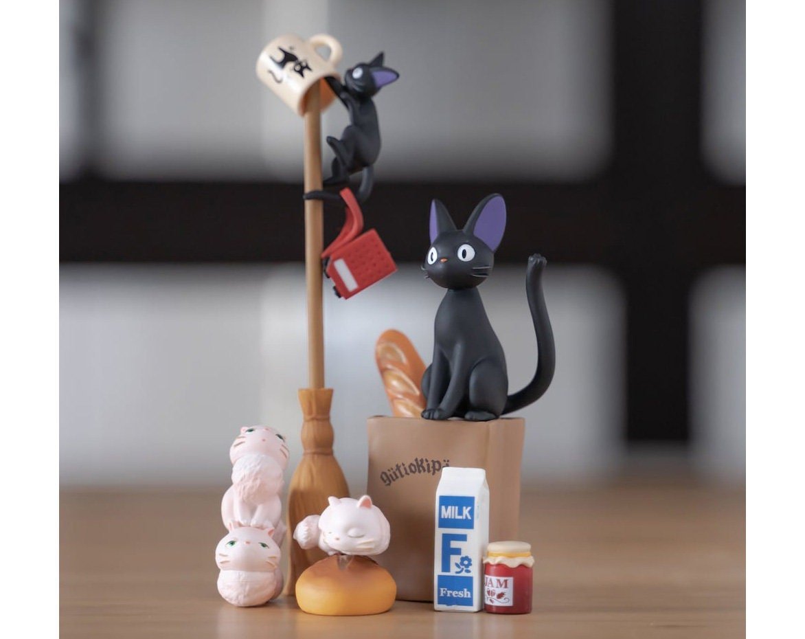 Official Ghibli Kikis Delivery Service Figure Set/Balance Toy • Jiji Cat Game Set/Home Decor - Kamaji Market