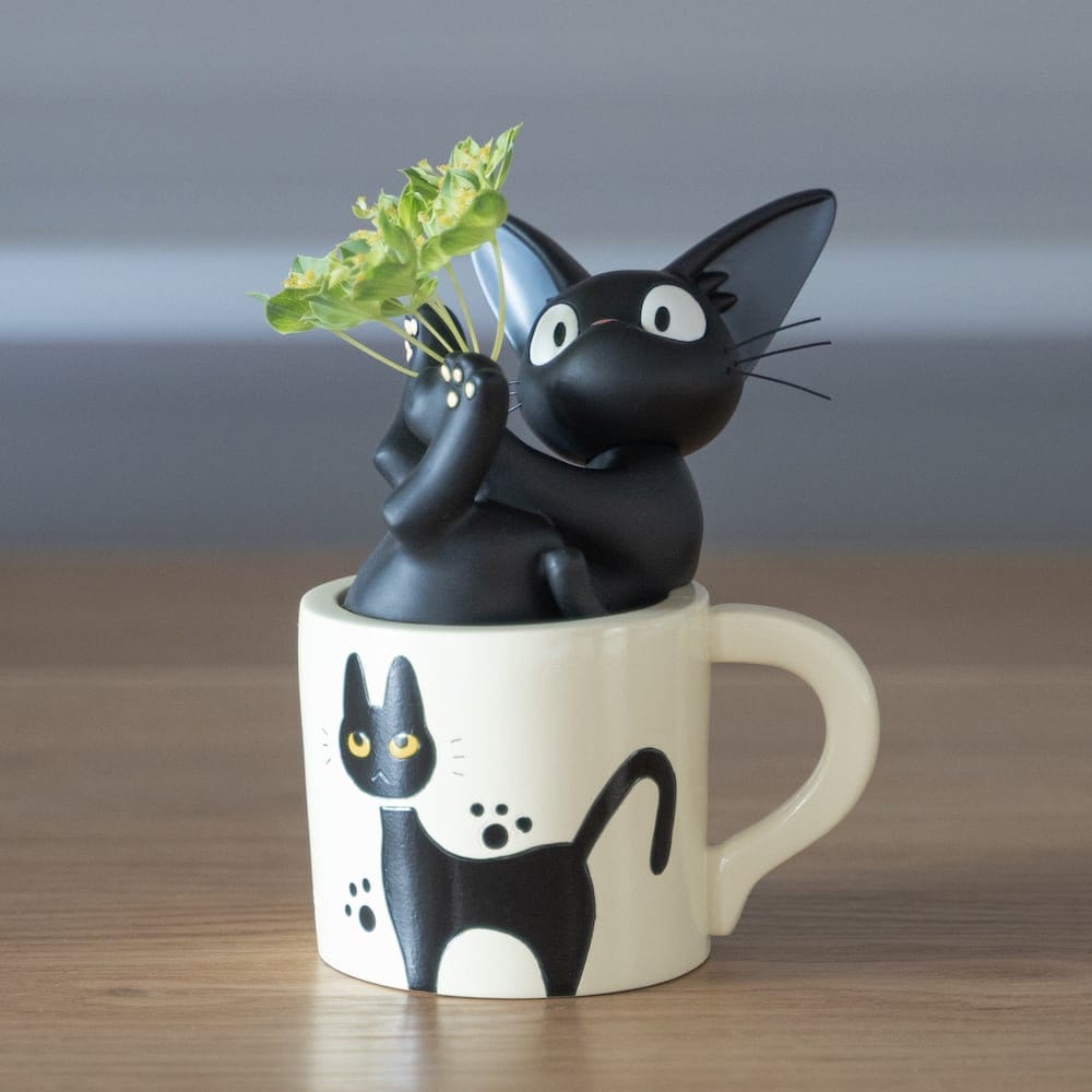 Official Ghibli Kikis Delivery Service Figure/Vase with Jiji Cat - Kamaji Market