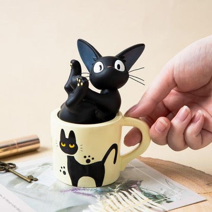 Official Ghibli Kikis Delivery Service Figure/Vase with Jiji Cat - Kamaji Market