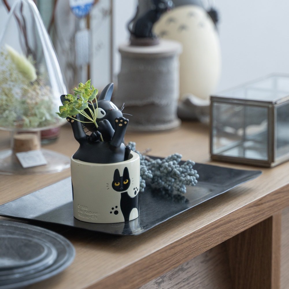 Official Ghibli Kikis Delivery Service Figure/Vase with Jiji Cat - Kamaji Market