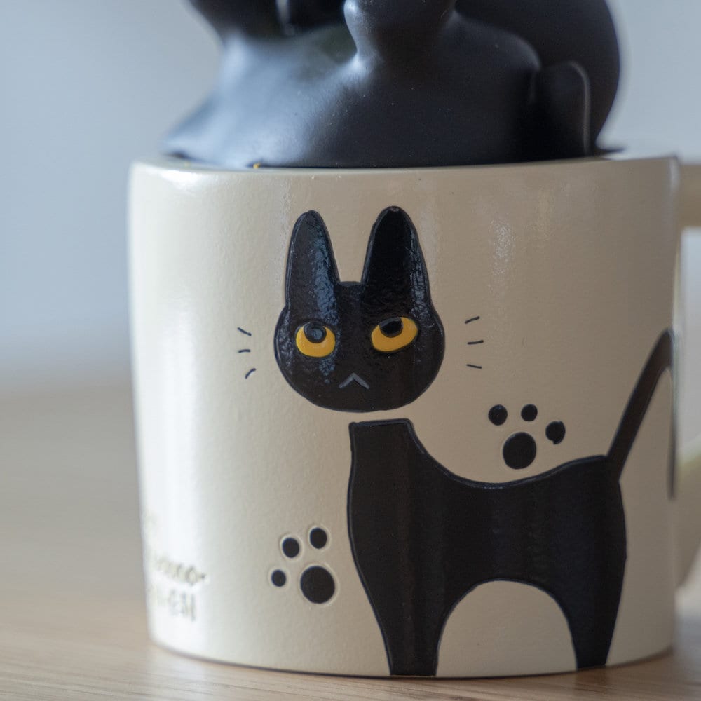 Official Ghibli Kikis Delivery Service Figure/Vase with Jiji Cat - Kamaji Market