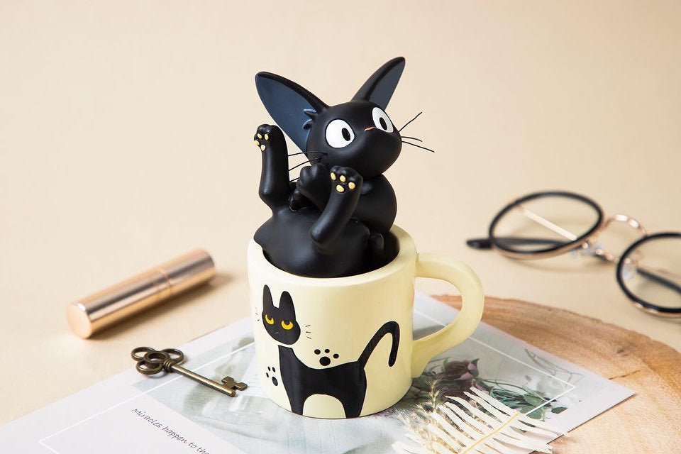 Official Ghibli Kikis Delivery Service Figure/Vase with Jiji Cat - Kamaji Market
