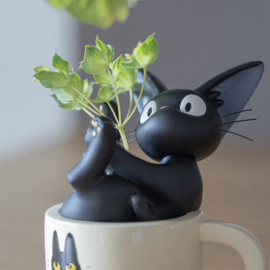 Official Ghibli Kikis Delivery Service Figure/Vase with Jiji Cat - Kamaji Market