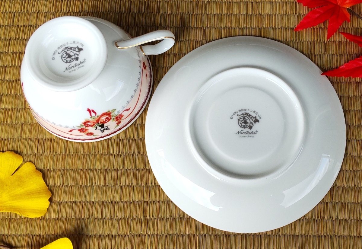 Official Ghibli Kikis Delivery Service Noritake Tea Cup Set • Japanese Bone China Dessert Plate • Ceramic Porcelain Jiji Gigi Tableware Gift - Kamaji Market