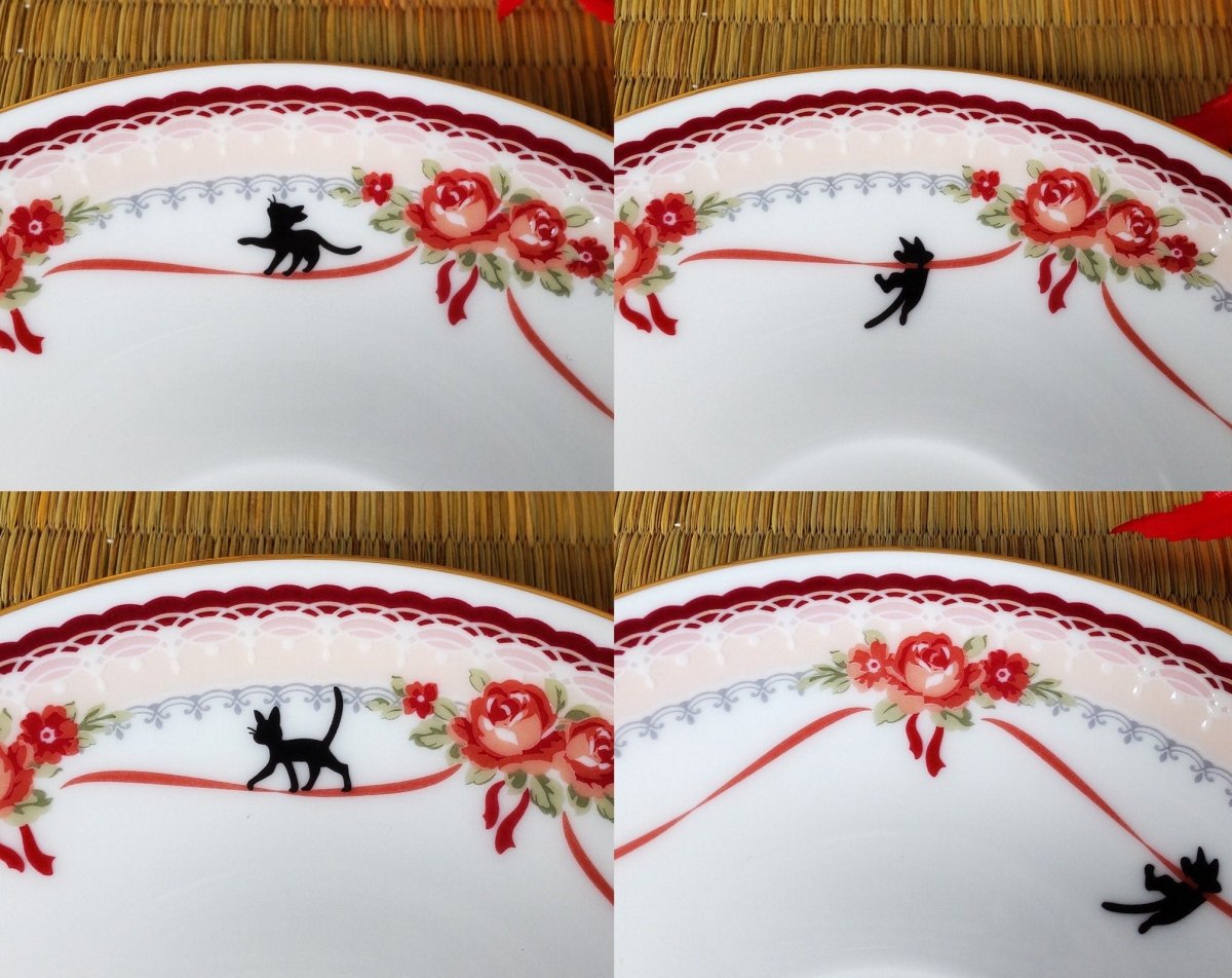 Official Ghibli Kikis Delivery Service Noritake Tea Cup Set • Japanese Bone China Dessert Plate • Ceramic Porcelain Jiji Gigi Tableware Gift - Kamaji Market