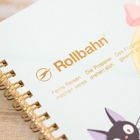 Official Ghibli Kikis Delivery Service Notebook • Jiji Notepad/Sketchbook/Writing pad/Planner • Rollban Spiral Book/Japanese Stationery Gift - Kamaji Market