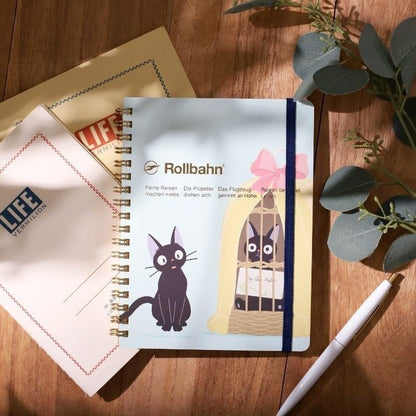 Official Ghibli Kikis Delivery Service Notebook • Jiji Notepad/Sketchbook/Writing pad/Planner • Rollban Spiral Book/Japanese Stationery Gift - Kamaji Market
