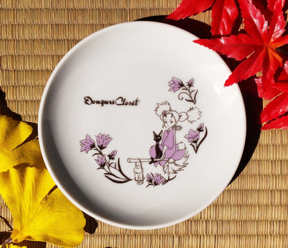 Official Ghibli Kikis Delivery Service Plate/Dish • Jiji Gigi Appetizer/Bread/Dessert Plate • Japanese Tableware - Kamaji Market