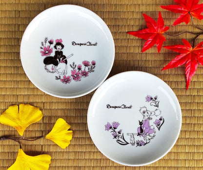 Official Ghibli Kikis Delivery Service Plate/Dish • Jiji Gigi Appetizer/Bread/Dessert Plate • Japanese Tableware - Kamaji Market