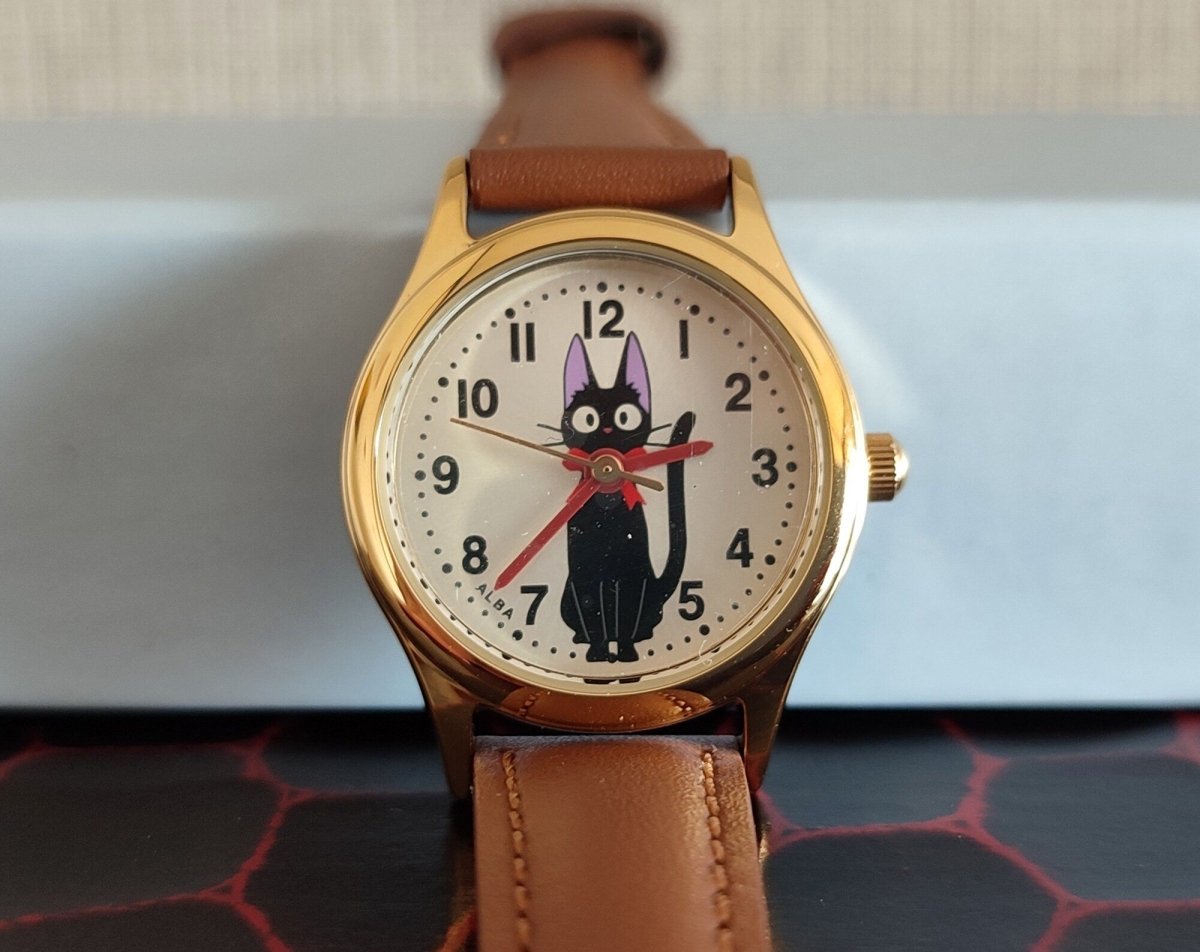 Official Ghibli Kikis Delivery Service Wrist Watch • ALBA Seiko Japanese Watches with Jiji Cat - Kamaji Market
