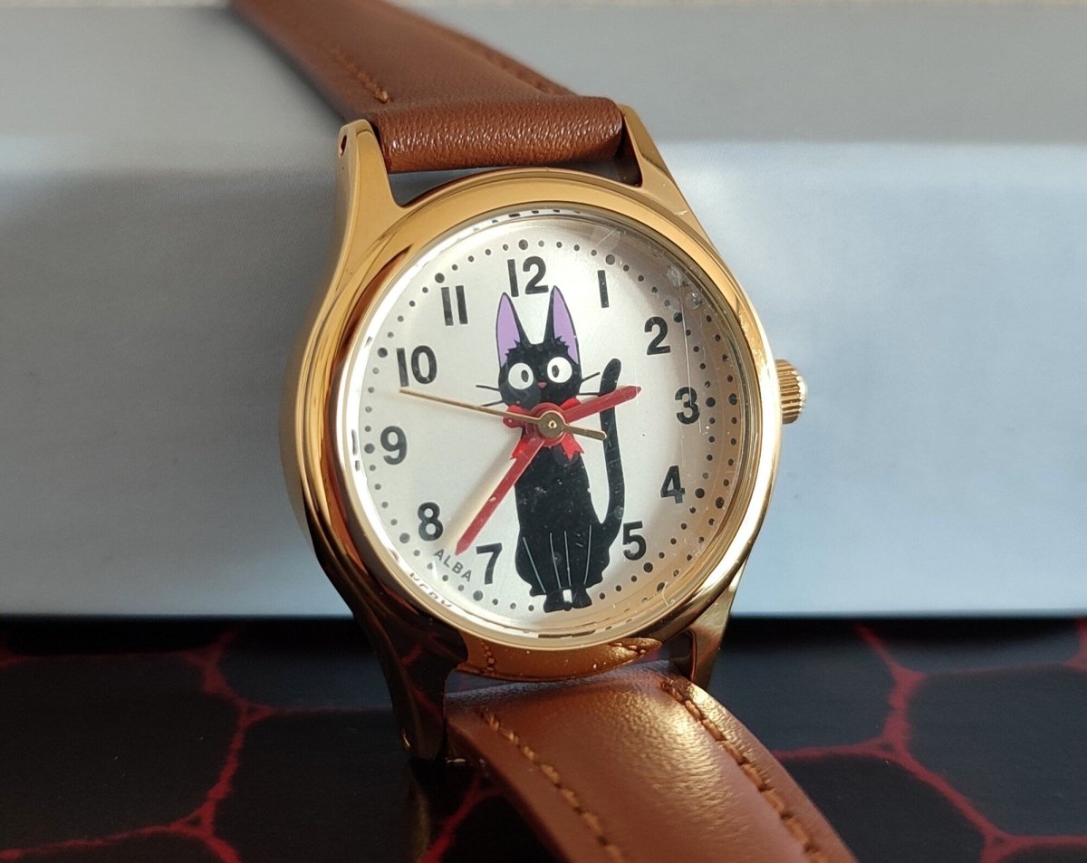 Official Ghibli Kikis Delivery Service Wrist Watch • ALBA Seiko Japanese Watches with Jiji Cat - Kamaji Market