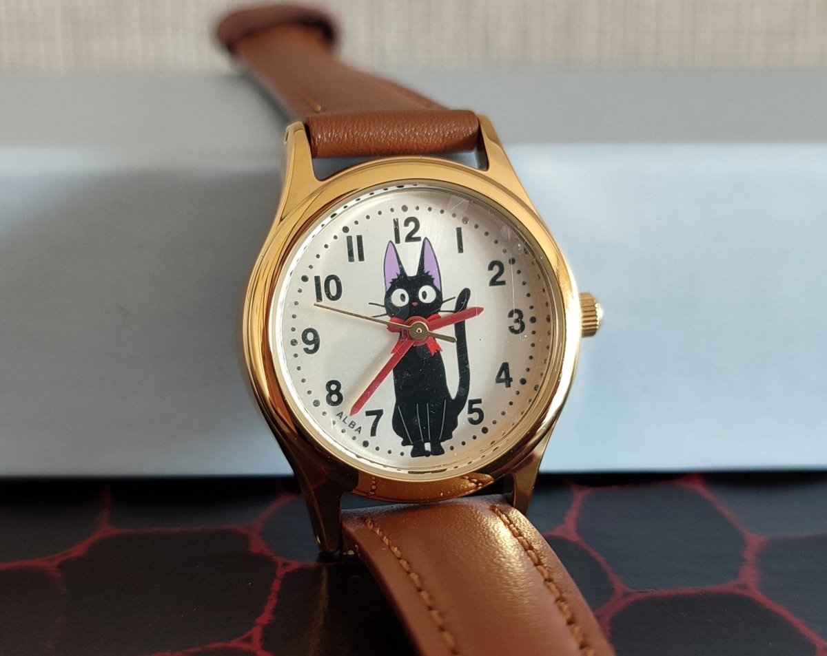 Official Ghibli Kikis Delivery Service Wrist Watch • ALBA Seiko Japanese Watches with Jiji Cat - Kamaji Market