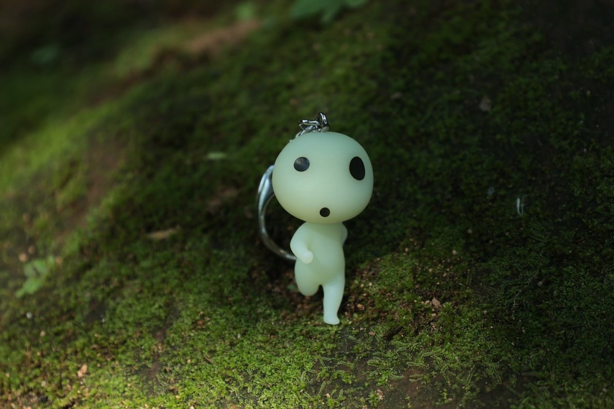 Official Ghibli Kodama Keychain/Charm • Princess Mononoke Bag Decor/Pendant/Strap - Kamaji Market