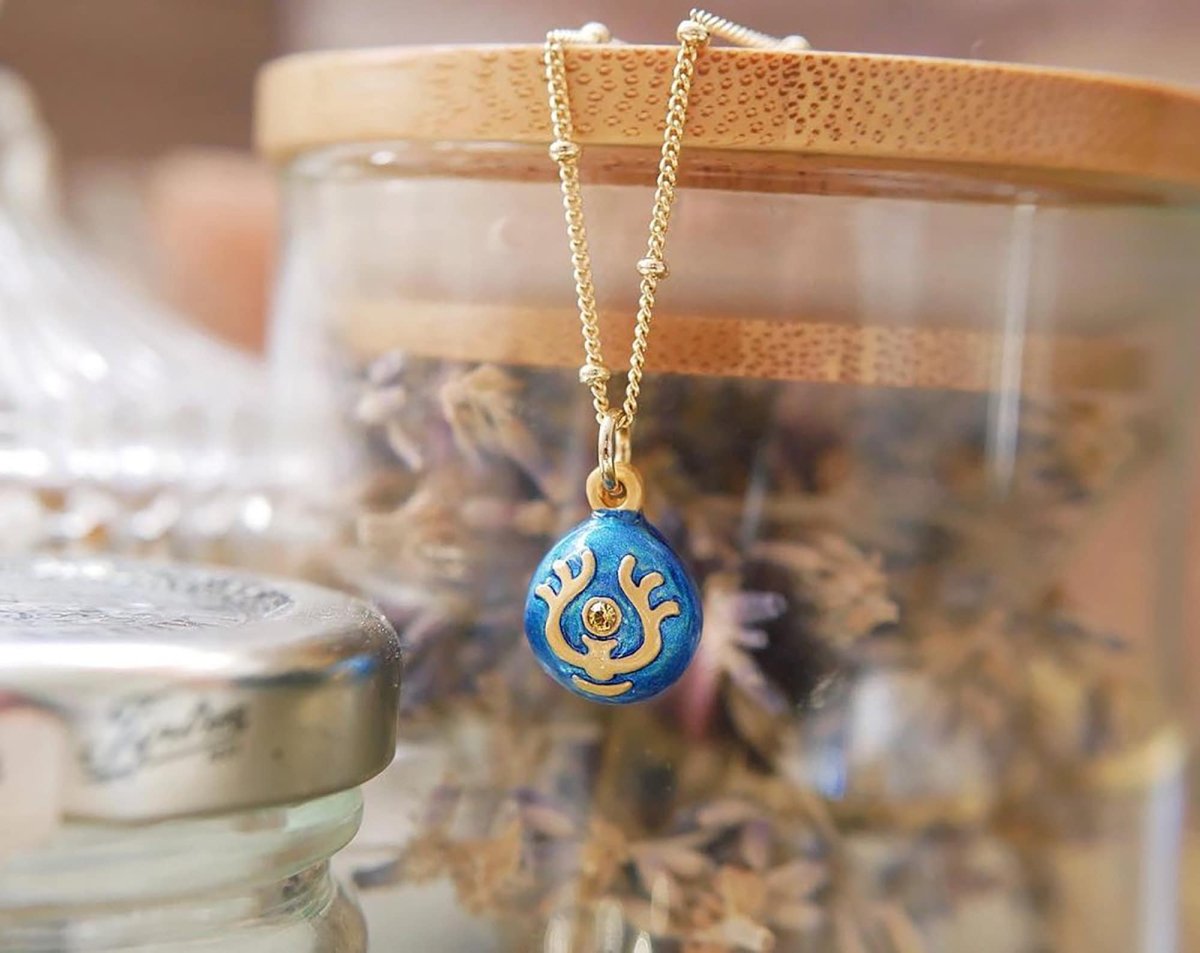 Official Ghibli Laputa Necklace • Laputa Castle in the Sky Pendant with Chain • Japanese Handmade Jewelry • Robot Soldier - Kamaji Market